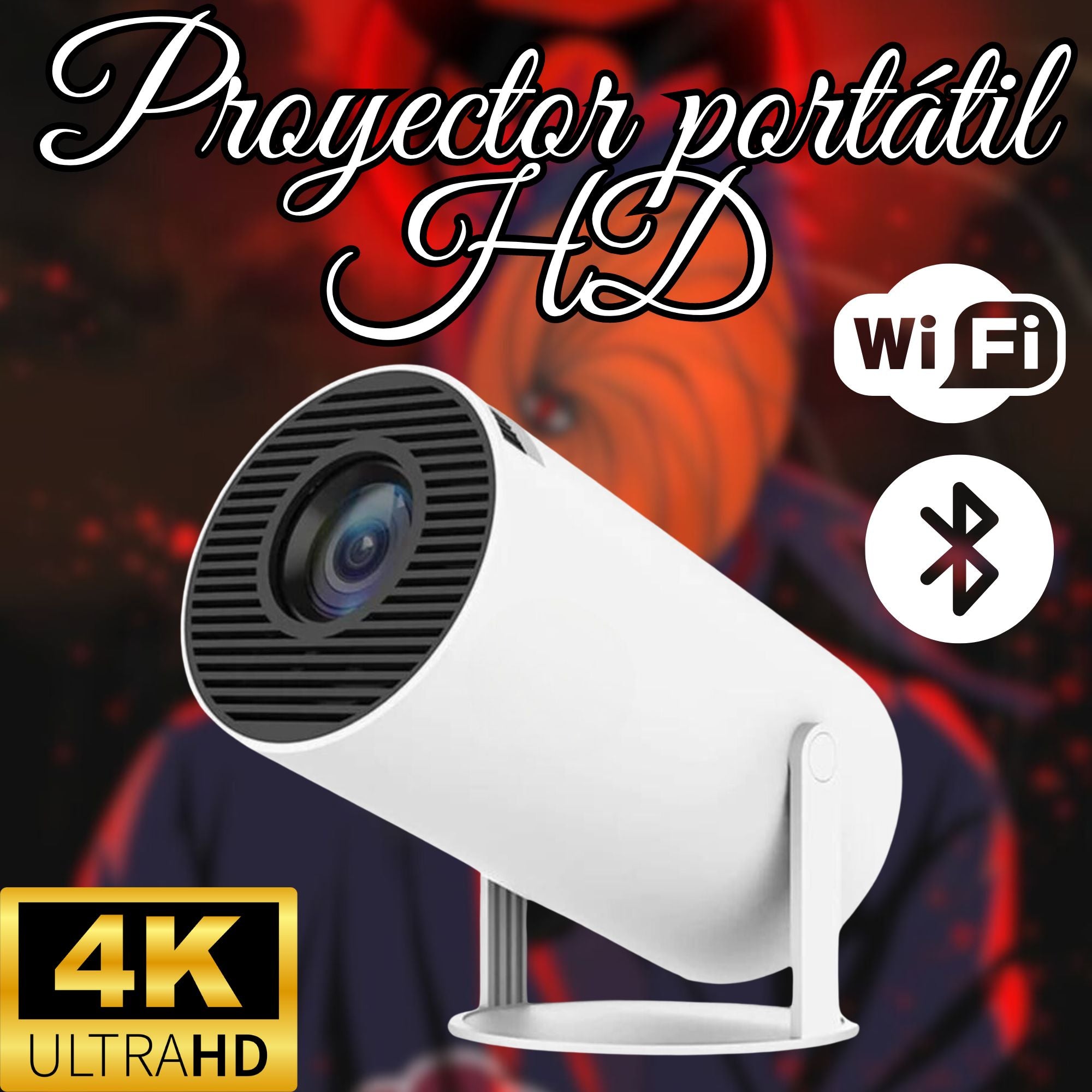 Proyector Hitoritabi HD - Proyector Portátil 4K HY300, 2024 Best