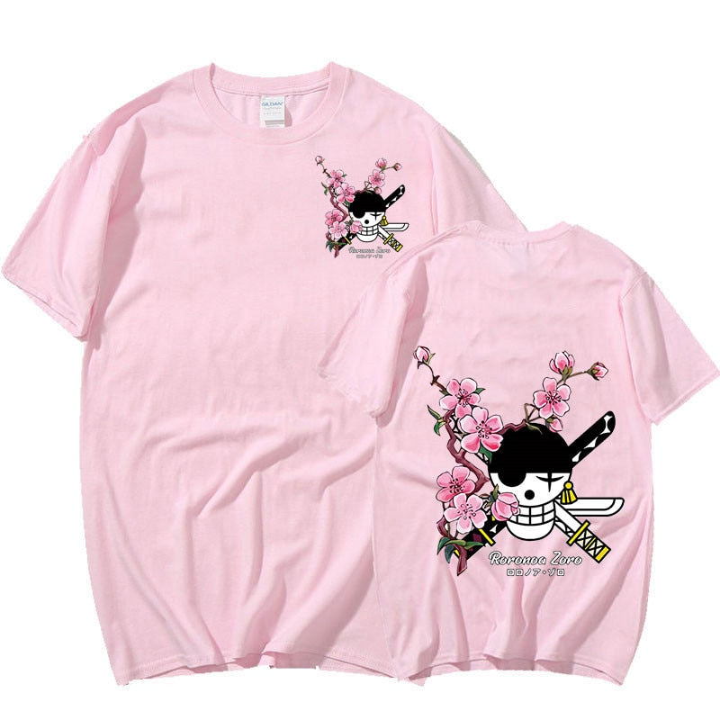2022 Summer New Roronoa Zoro Print T Shirt Women Men One Piece Anime Tee Shirt Oversized New Unisex T-shirts Streetwear Cosplay - nihonski
